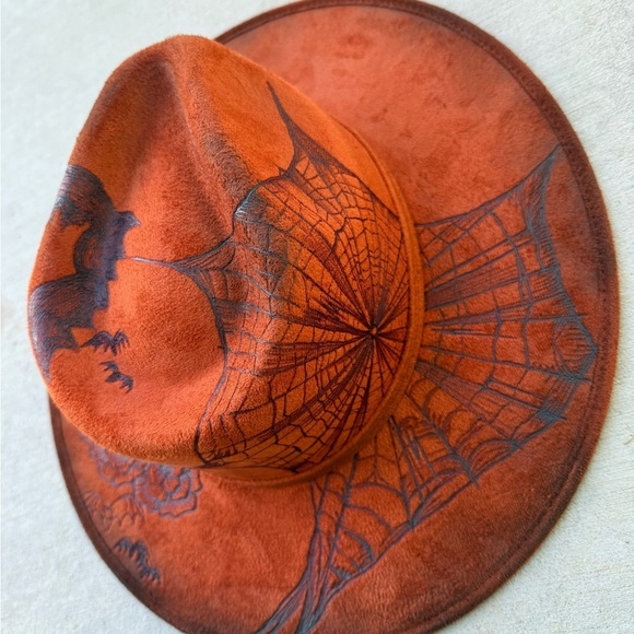 Orange and Black Halloween Themed Hat